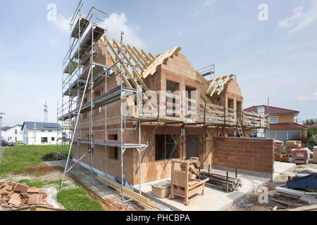 Nouvelle maison d'habitation en construction Banque D'Images