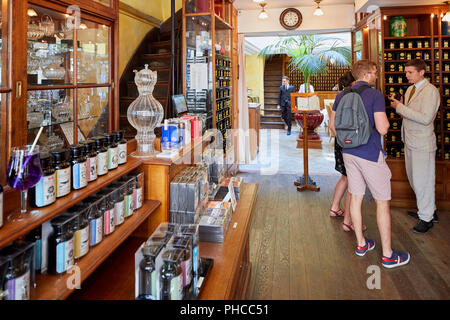Boutique de thé Mariage Frères dans la Rue du Bourg Tibourg dans le Marais à Paris Banque D'Images