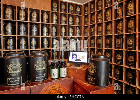Boutique de thé Mariage Frères dans la Rue du Bourg Tibourg dans le Marais à Paris Banque D'Images