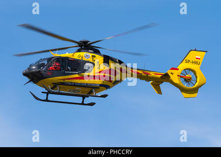 Un hélicoptère Eurocopter EC135 de la Polish Medical Air Rescue. Banque D'Images