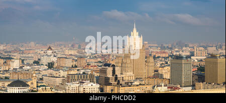 Vue du toit de l'hôtel Ukraina. Moscou. Banque D'Images