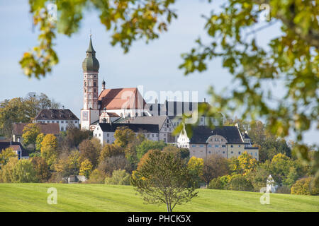 Abbaye et monastère Andechs en Haute-Bavière, Allemagne Banque D'Images