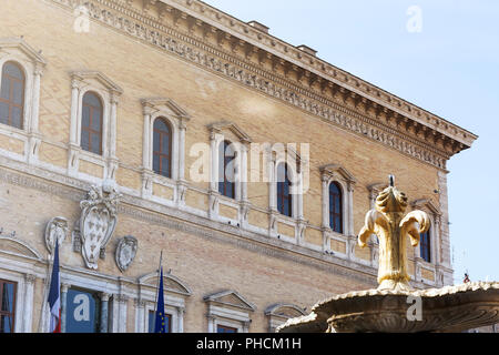 Détail de Palais Farnese de Rome Banque D'Images