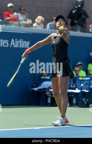 Naomi Osaka (JPN) de la compétition à l'US Open de Tennis 2018. Banque D'Images