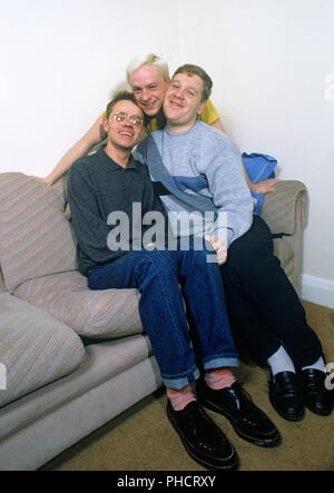 Larry Steinbachek, John Foster und Steve Bronski Bronski Beat - sur - 18.02.1986 à Londres. Dans le monde d'utilisation | Banque D'Images