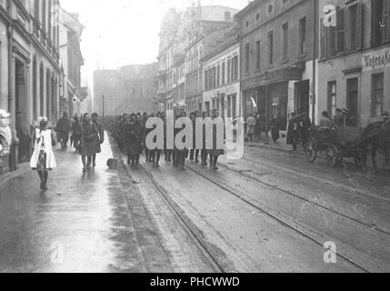 1919 - mars - l'armée d'occupation des troupes américaines, Treves, Allemagne Banque D'Images