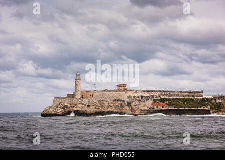 La Havane, Cuba / 22 mars 2016 : Château del Morro (Castillo de los Tres Reyes Magos del Morro) nommé d'après les trois Rois Mages de la bible, est une forteresse gardant Banque D'Images