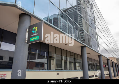 L'assurance-maladie et les bureaux du Commonwealth de Centrelink à Parramatta, Sydney, Australie de l'Ouest Banque D'Images