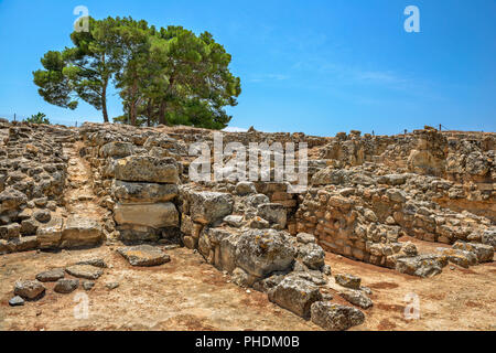 Ruines du palais de Phaistos en Crète, Grèce Banque D'Images