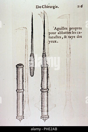 L'extraction de la cataracte d'instruments de chirurgie Banque D'Images