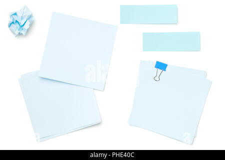 Post Sticky Note Papier isolé sur fond blanc Banque D'Images