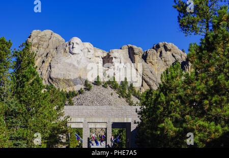 Sculpture présidentielle au Monument National du Mont Rushmore, dans le Dakota du Sud Banque D'Images