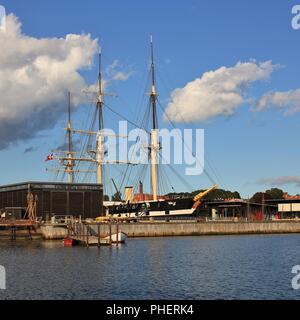 Fregatten Jylland. Célèbre vieux gréement. Banque D'Images