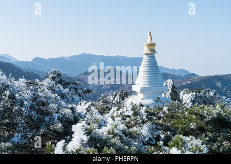 La Pagode blanche à mont Lushan Banque D'Images