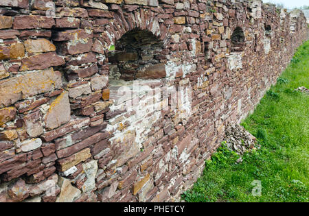 Pidzamochok printemps château ruines, Région de Ternopil, Ukraine. Banque D'Images
