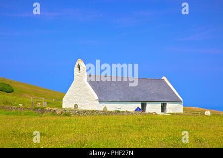 Église de la Sainte Croix, Mwnt, La Baie de Cardigan, Wales, Royaume-Uni, Europe, Banque D'Images