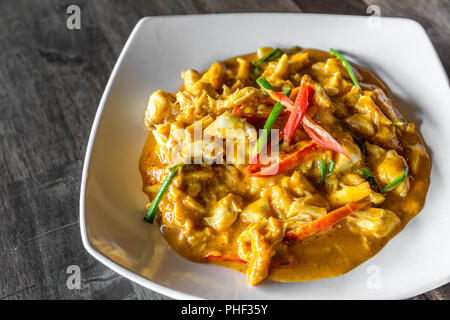 Viande de crabe au curry Banque D'Images