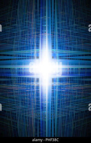 Grille de fond bleu et cross Banque D'Images