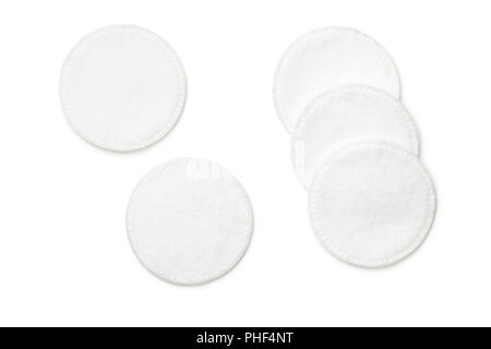 Cotton Pads Isolated on White Background Banque D'Images