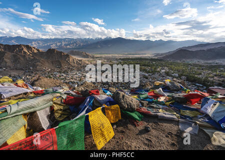 Paysage de la ville de Leh dans Ladakn région, l'Inde Banque D'Images