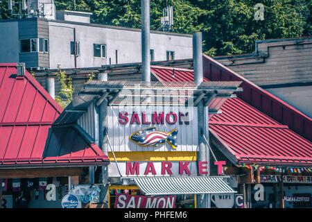 Paysage autour de la ville de Ketchikan Alaska Banque D'Images