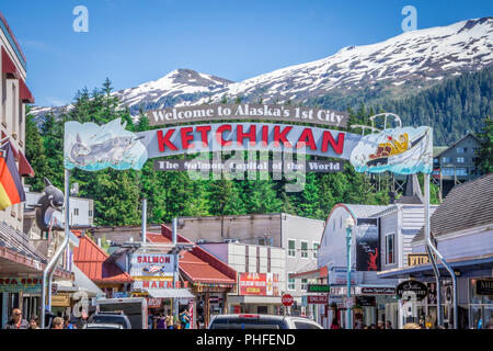 Paysage autour de la ville de Ketchikan Alaska Banque D'Images