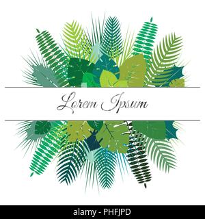 L'été à la mode des feuilles tropicales illustration vecteur Conception Illustration de Vecteur