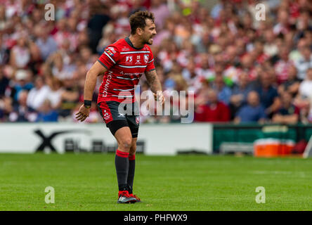 Gloucester Rugby's Danny Cipriani au cours de la Premiership Gallagher match au stade Kingsholm, Gloucester. Banque D'Images