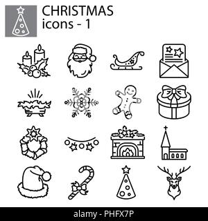 Web icons set. Noël et Nouvel An Illustration de Vecteur