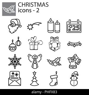 Web icons set. Noël et Nouvel An Illustration de Vecteur