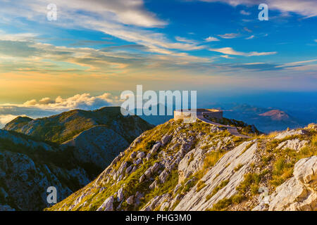 Parc National des Montagnes de Lovcen au coucher du soleil - Monténégro Banque D'Images