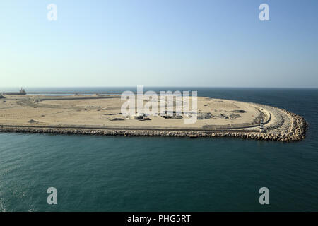 Landgewinnung Aufschüttung Dubai Maritime City Banque D'Images