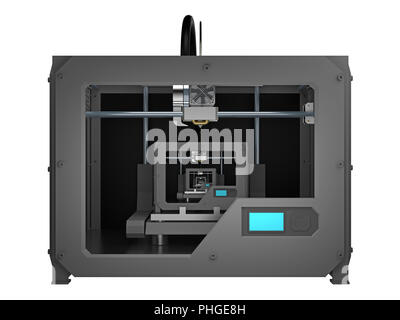 Petite impression imprimante 3d imprimante 3d. Le rendu 3D Banque D'Images