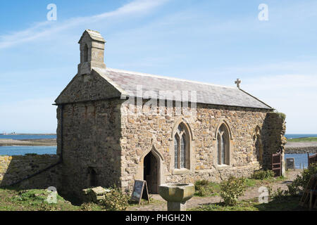 La chapelle de St Cuthbert, Inner Farne, Iles Farne, Northumberland, England, UK Banque D'Images