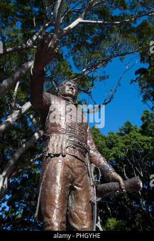 Sydney, Australie 26 mai 2018, la statue du Général Lachlan Macquarie, CB le cinquième gouverneur de Nouvelle-Galles du Sud à Hyde Park Banque D'Images