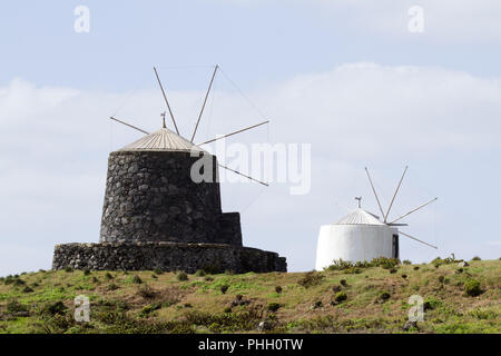 Moulin, île de Corvo, Azoren, Portugal Banque D'Images