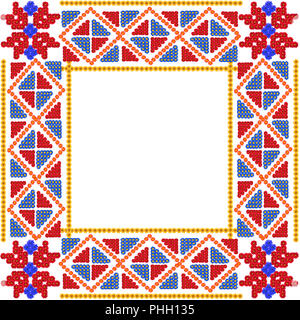 Simple mosaïque cadre rouge Banque D'Images