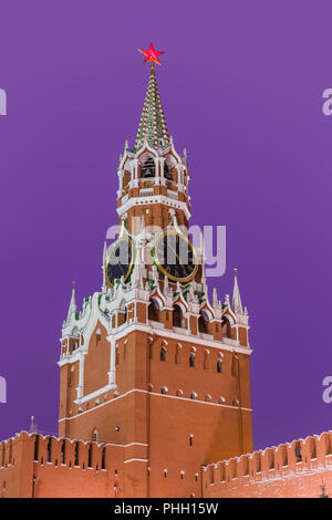 La tour Spasskaya du Kremlin de Moscou Russie - Banque D'Images