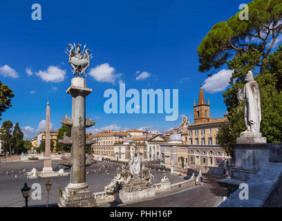 Piazza del Popolo à Rome Italie Banque D'Images