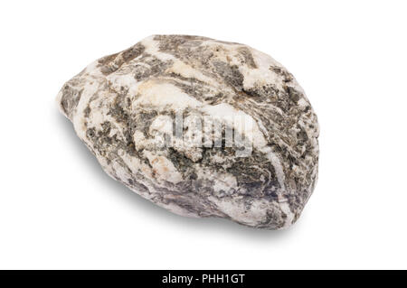 Studio image de roche métamorphique du dévonien, fortement veiné de quartz, isolé sur petite. Banque D'Images