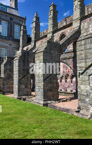 Ruines de l'abbaye de Holyrood augustinien, Édimbourg, Écosse, Royaume-Uni Banque D'Images