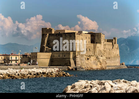 Naples, Italie vue de Castel dell''ovo Banque D'Images