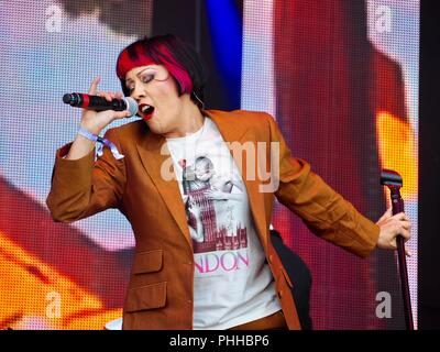 Knebworth Park, Hertfordshire, Royaume-Uni. 1er sept 2018. Safran de Republica effectue avec Britpop classique à Cool Britannia Festival. Credit : amylaura/Alamy Live News Banque D'Images