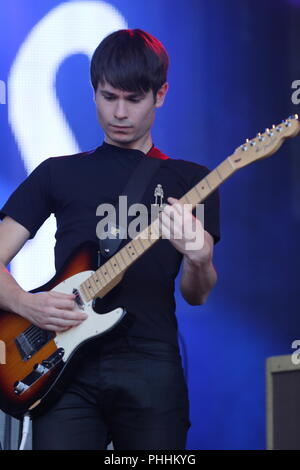 Knebworth Park, Hertfordshire, Royaume-Uni. 1er septembre 2018. Le Lightning Seeds en concert à la première Cool Britannia Festival à Knebworth Park. Banque D'Images