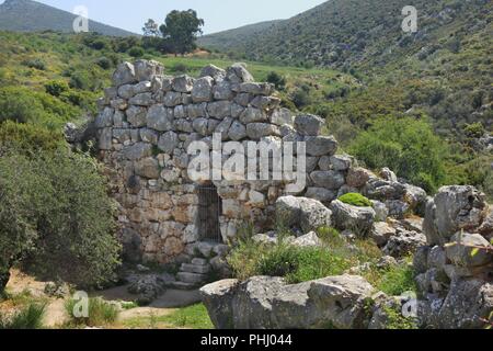 Ruines de la vieille ville de Mycènes en Grèce Banque D'Images