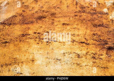 La texture du sable jaune naturel Banque D'Images