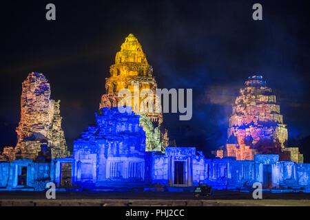 Thaïlande l'ISAN PHIMAI SPECTACLE SON ET LUMIÈRE Banque D'Images