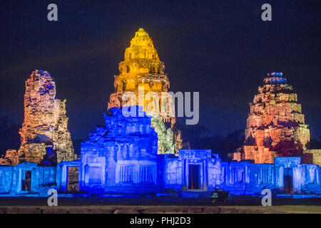 Thaïlande l'ISAN PHIMAI SPECTACLE SON ET LUMIÈRE Banque D'Images