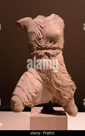 La photographie a été prise de l'un des marbres d'Elgin au British Museum. Il s'agit d'une sculpture au Parthénon une exposition Rodin à Londres. Banque D'Images