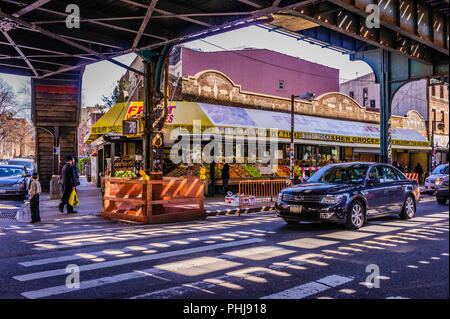 55e Rue (BMT West End Ligne) Métro Station Sunset Park, Brooklyn - New York, New York, USA Banque D'Images